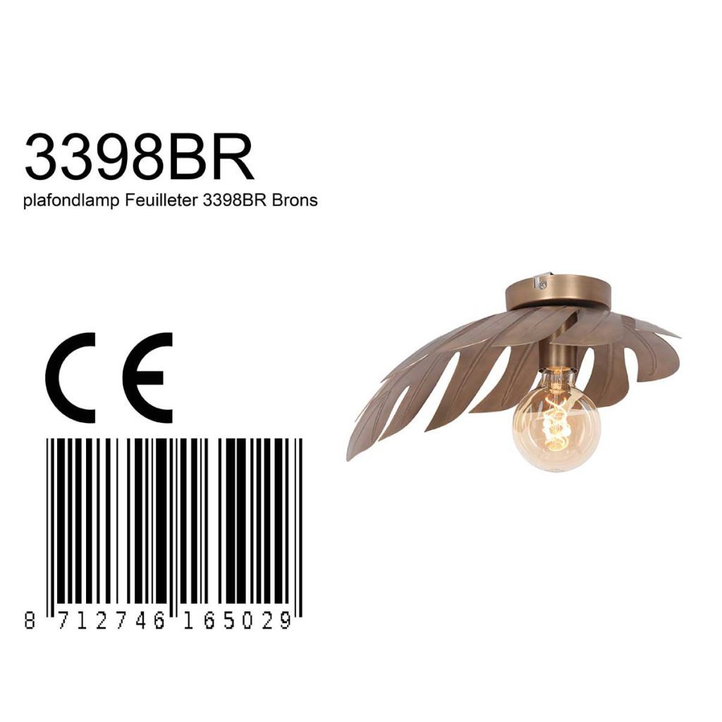 Klassieke metalen wandlamp brons Steinhauer Feuilleter - Afbeelding 9