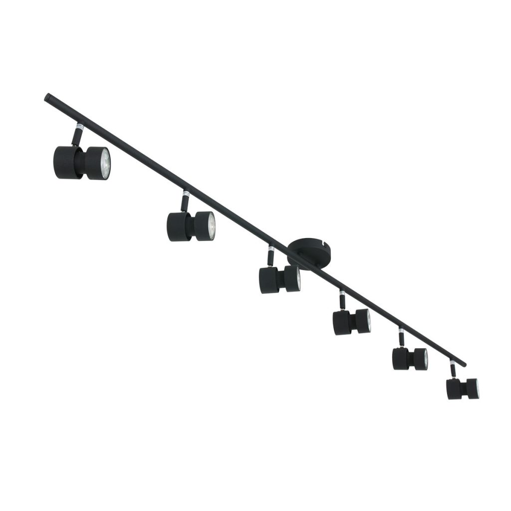 Moderne metalen plafonnière zwart Steinhauer Natasja led - Afbeelding 2