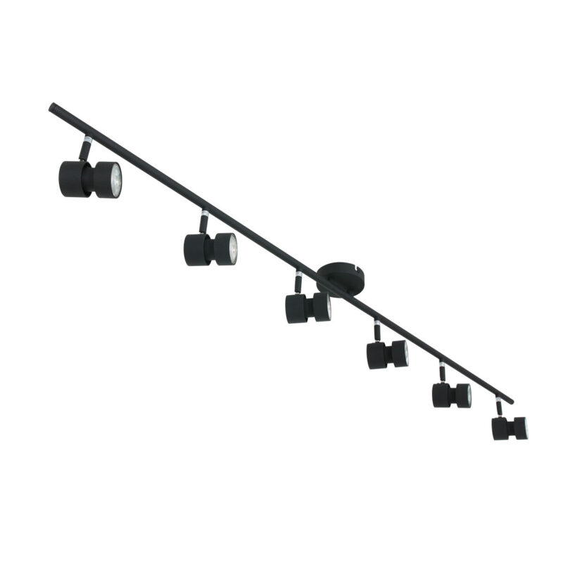 Moderne metalen plafonnière zwart Steinhauer Natasja led - Afbeelding 2