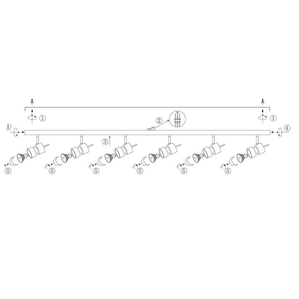 Moderne metalen plafonnière zwart Steinhauer Natasja led - Afbeelding 8