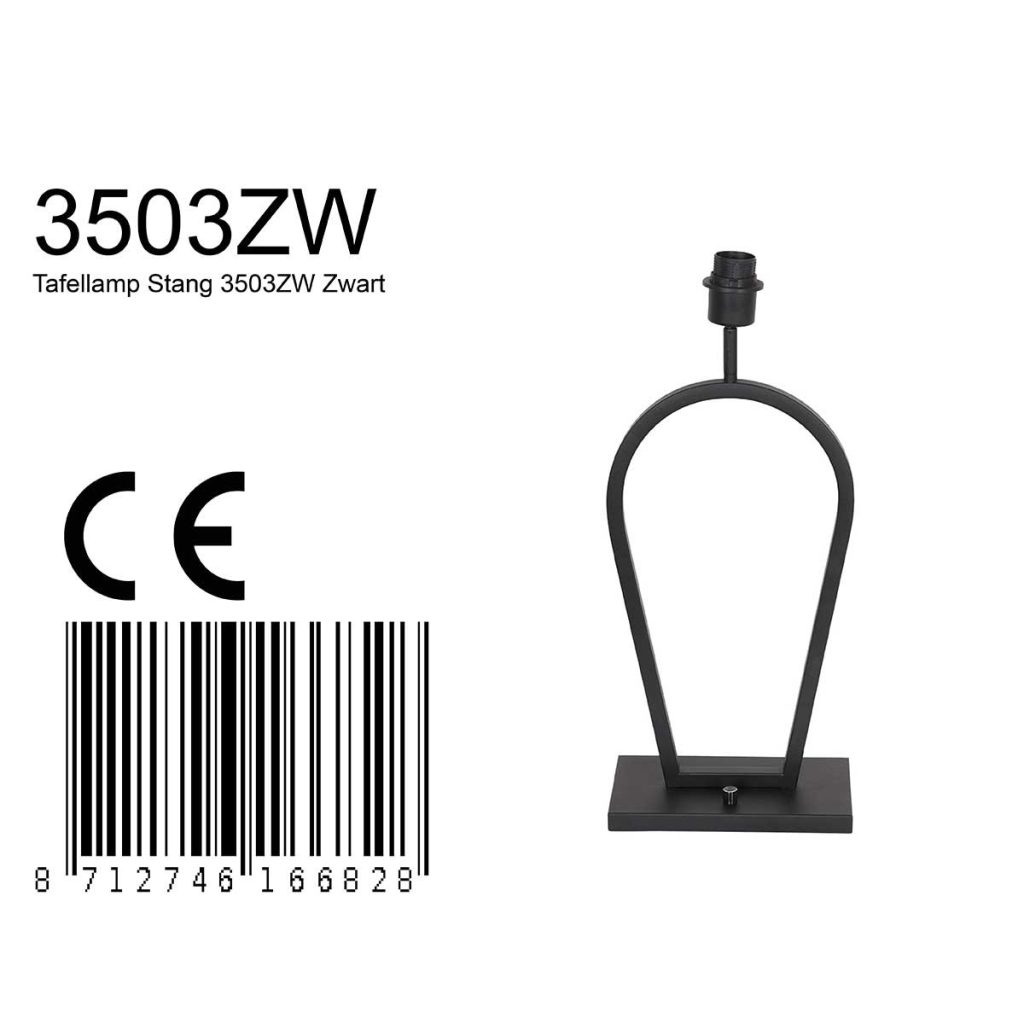 Trendy zwarte metalen tafellamp Steinhauer Stang - Afbeelding 7