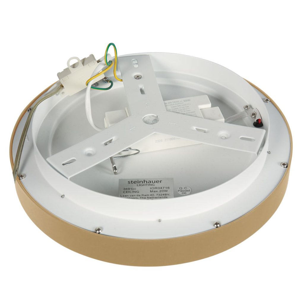 Minimalistische Gouden LED Plafondlamp Rond Steinhauer Ringlede - Afbeelding 11