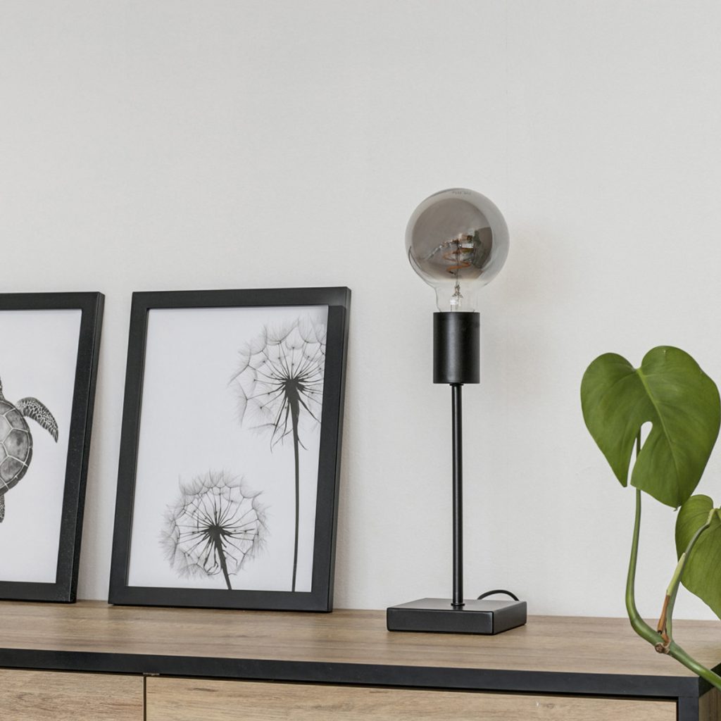 Trendy zwarte metalen tafellamp Mexlite Minimalics - Afbeelding 14