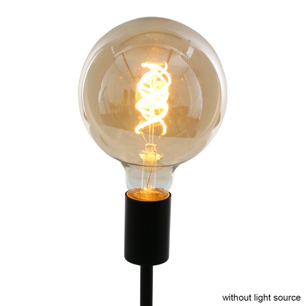 Trendy zwarte metalen tafellamp Mexlite Minimalics - Afbeelding 2
