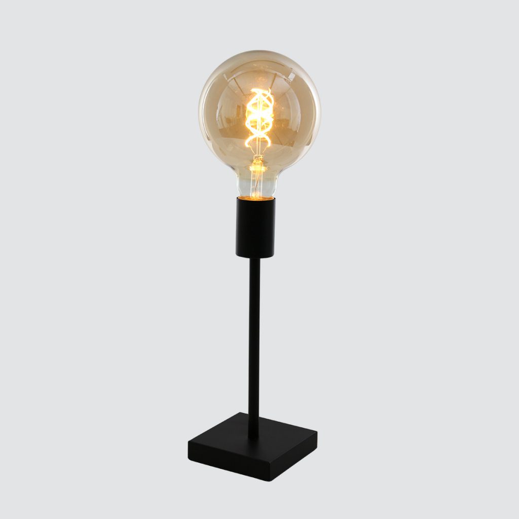 Trendy zwarte metalen tafellamp Mexlite Minimalics - Afbeelding 15
