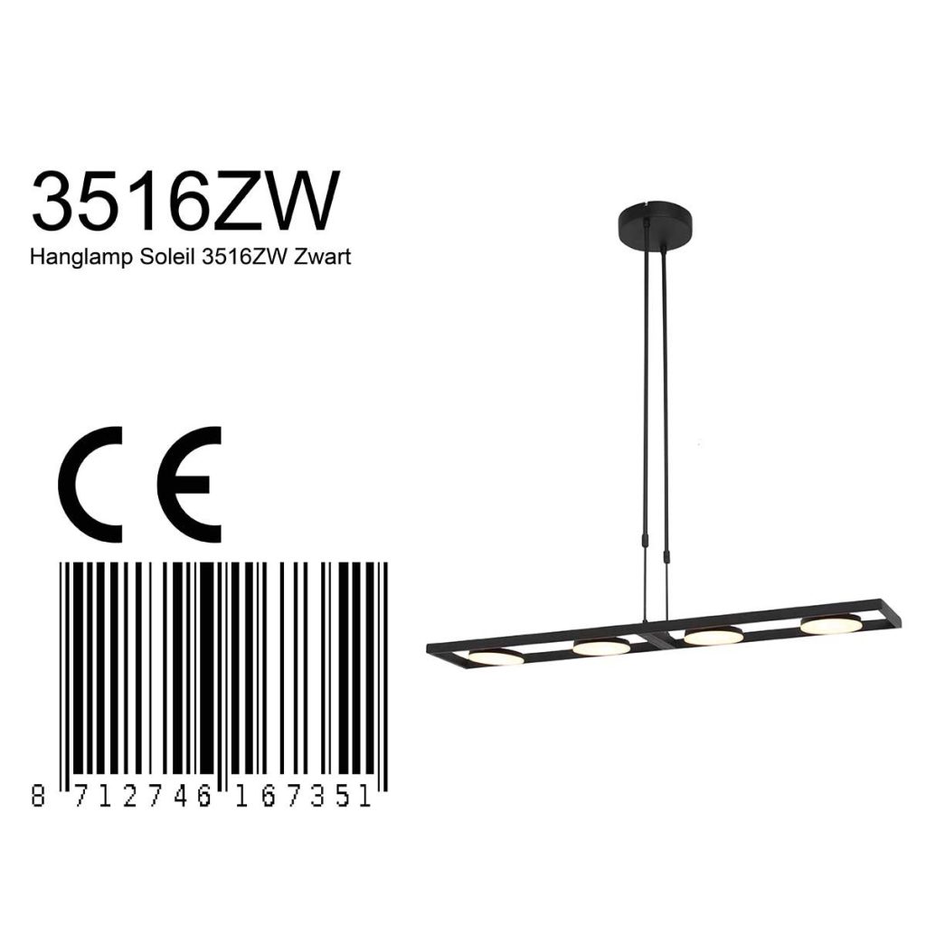 Moderne hanglamp zwart metaal Steinhauer Soleil - Afbeelding 7
