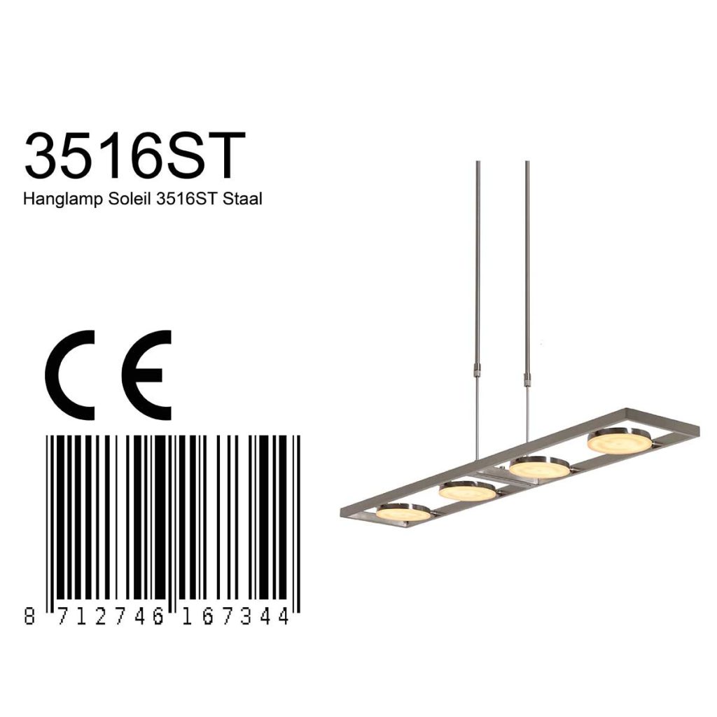 Moderne 4-lichts eettfellamp Steinhauer Soleil - Afbeelding 8
