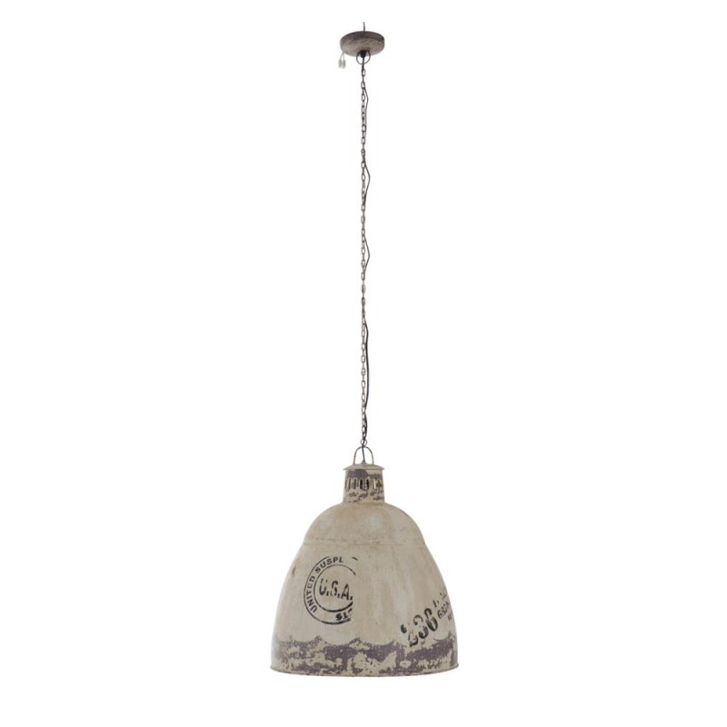 Moderne beige hanglamp met gestempelde tekst Jolipa Usa - Afbeelding 2