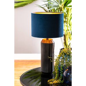 light&living-kap-velours-blauw-textiel-ø30cm-e27-2230047-1