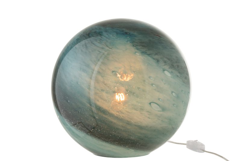 Moderne blauwe ronde tafellamp Jolipa Dany - Afbeelding 4