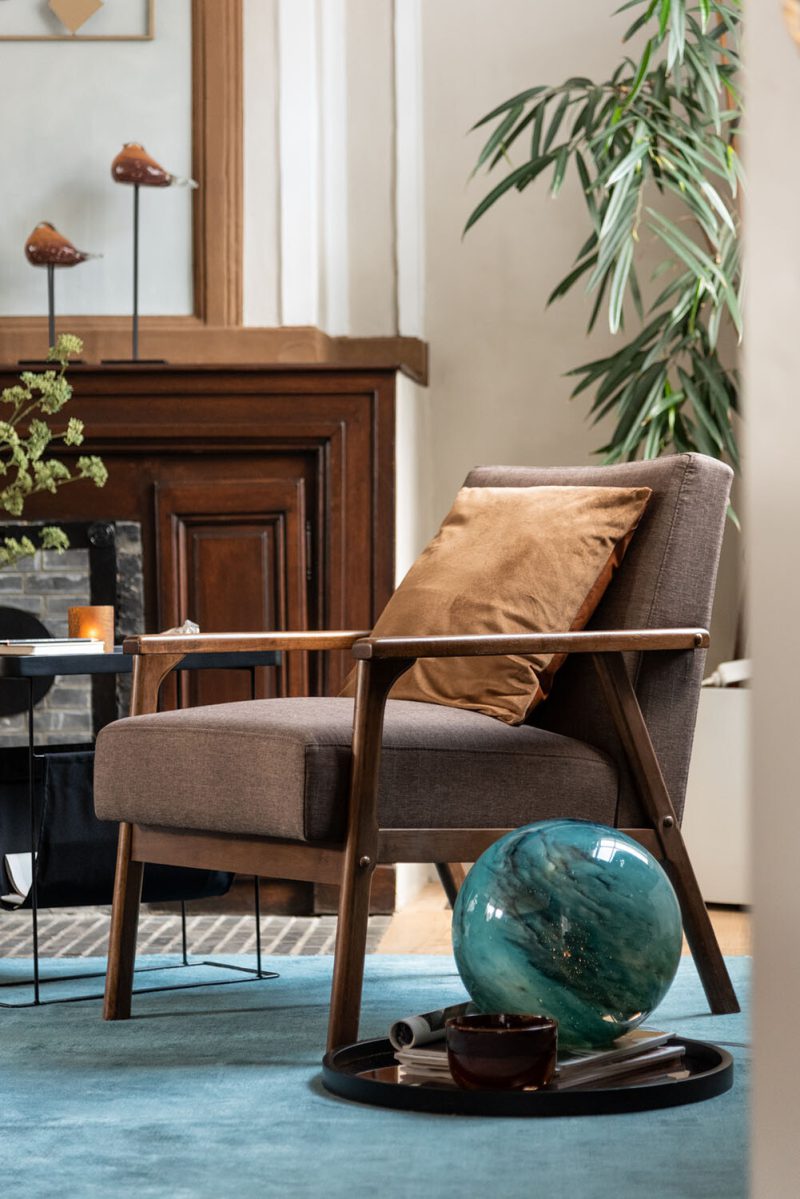 Moderne blauwe ronde tafellamp Jolipa Dany - Afbeelding 7
