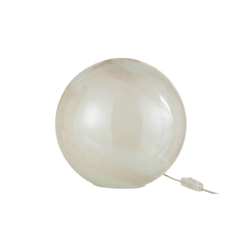 Moderne bolvormige beige tafellamp Jolipa Pearl - Afbeelding 2
