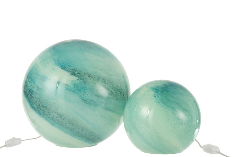 Moderne bolvormige blauwe tafellamp Jolipa Dany - Afbeelding 5