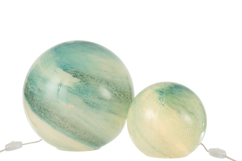 Moderne bolvormige blauwe tafellamp Jolipa Dany - Afbeelding 6
