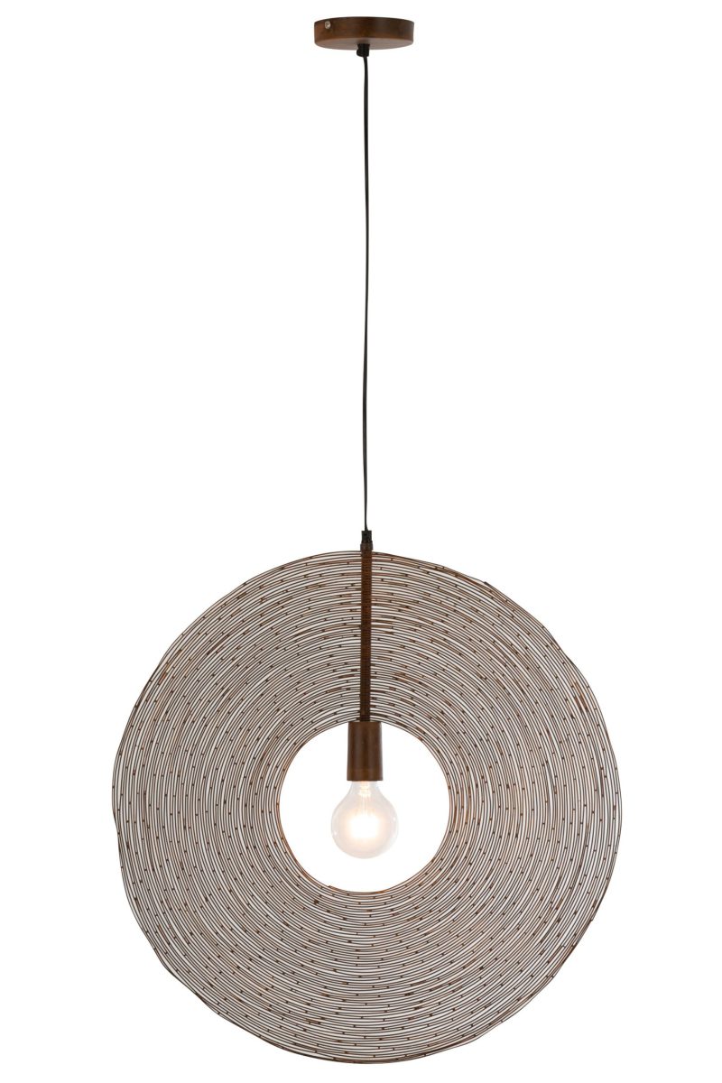 Moderne bruine ronde hanglamp Jolipa Gigi - Afbeelding 4