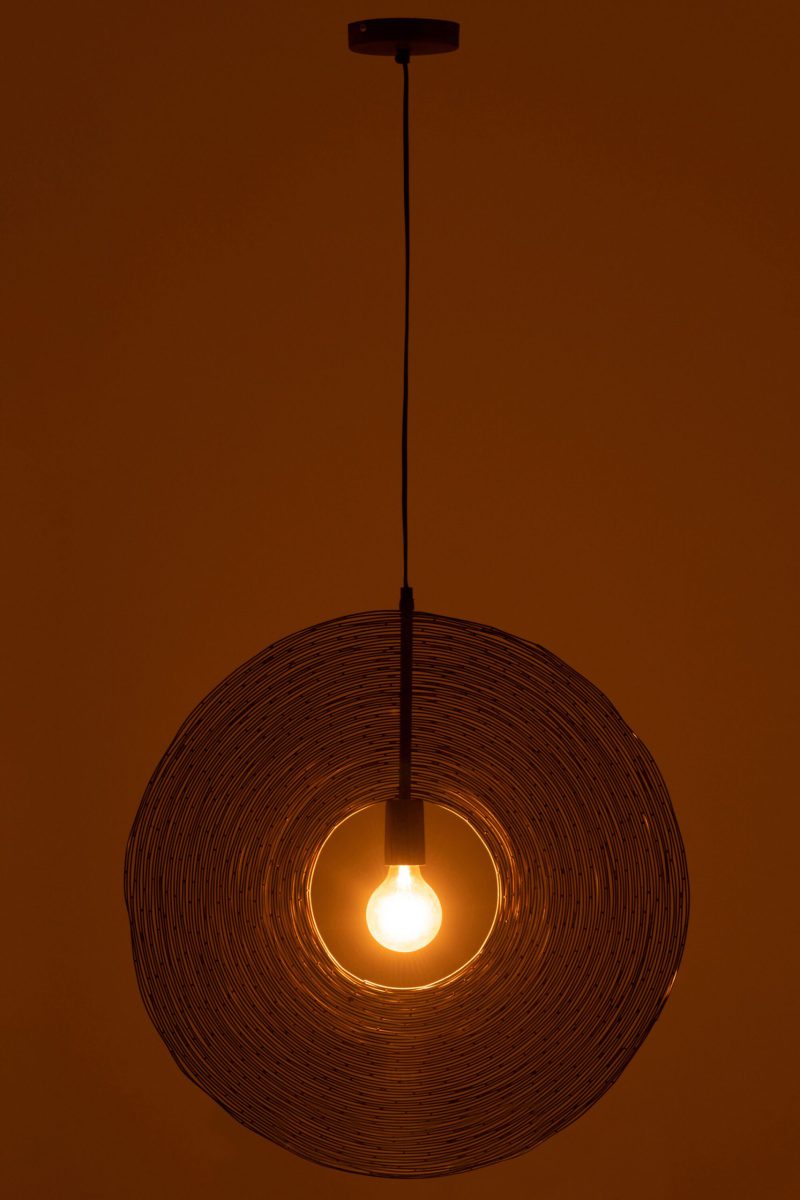 Moderne bruine ronde hanglamp Jolipa Gigi - Afbeelding 5