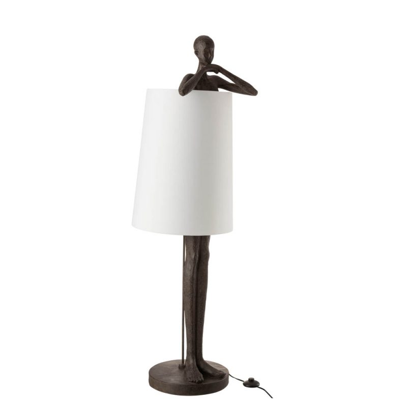 Moderne bruine vloerlamp mensfiguur Jolipa Man poly - Afbeelding 2