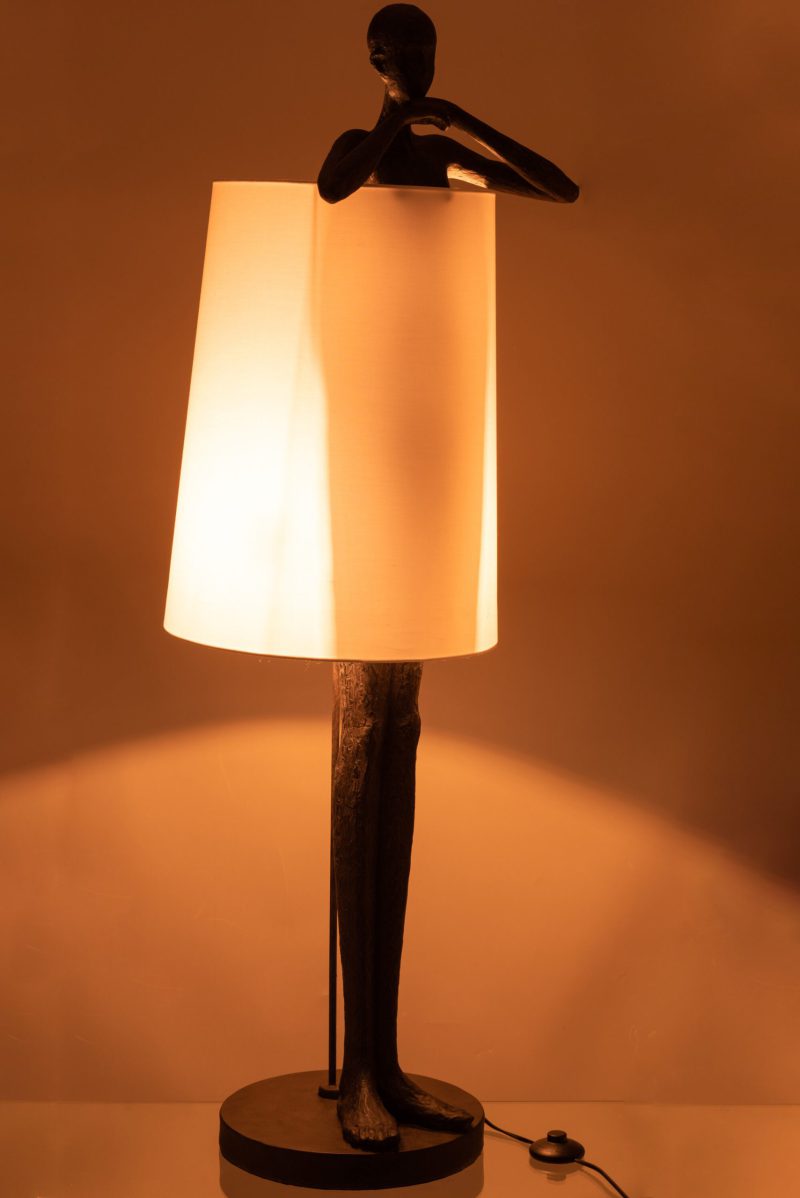 Moderne bruine vloerlamp mensfiguur Jolipa Man poly - Afbeelding 4