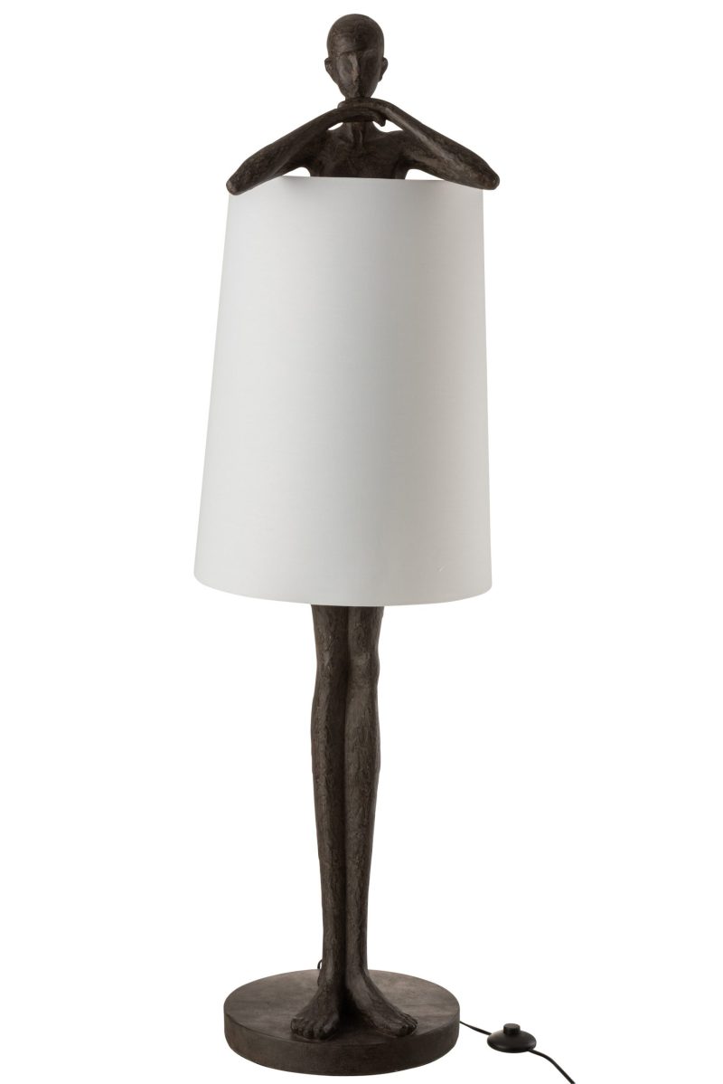 Moderne bruine vloerlamp mensfiguur Jolipa Man poly - Afbeelding 5
