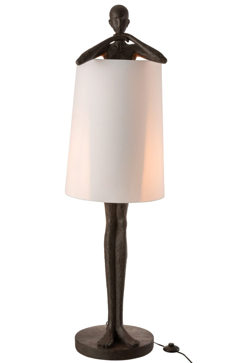 Moderne bruine vloerlamp mensfiguur Jolipa Man poly - Afbeelding 6