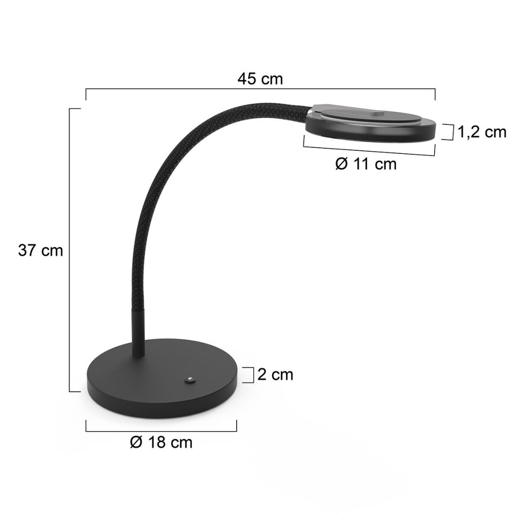 Moderne bureaulamp met mat glas Steinhauer Turound - Afbeelding 3