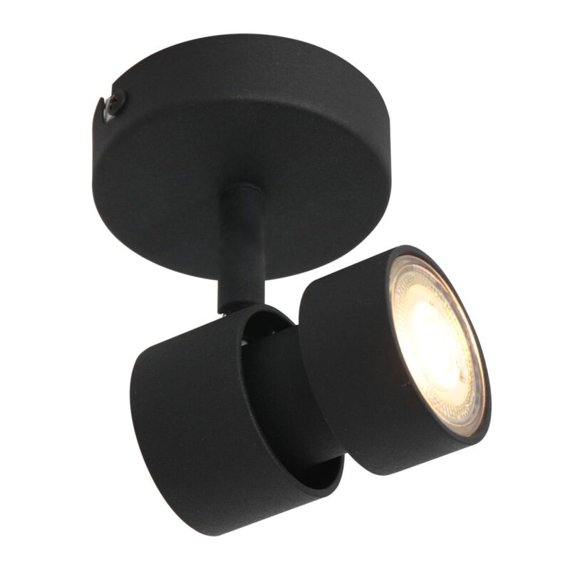 Moderne zwarte metalen spot Steinhauer Natasja led - Afbeelding 11