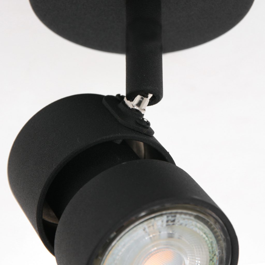 Moderne zwarte metalen spot Steinhauer Natasja led - Afbeelding 5