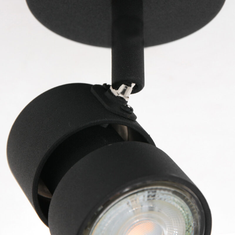 Moderne zwarte metalen spot Steinhauer Natasja led - Afbeelding 5