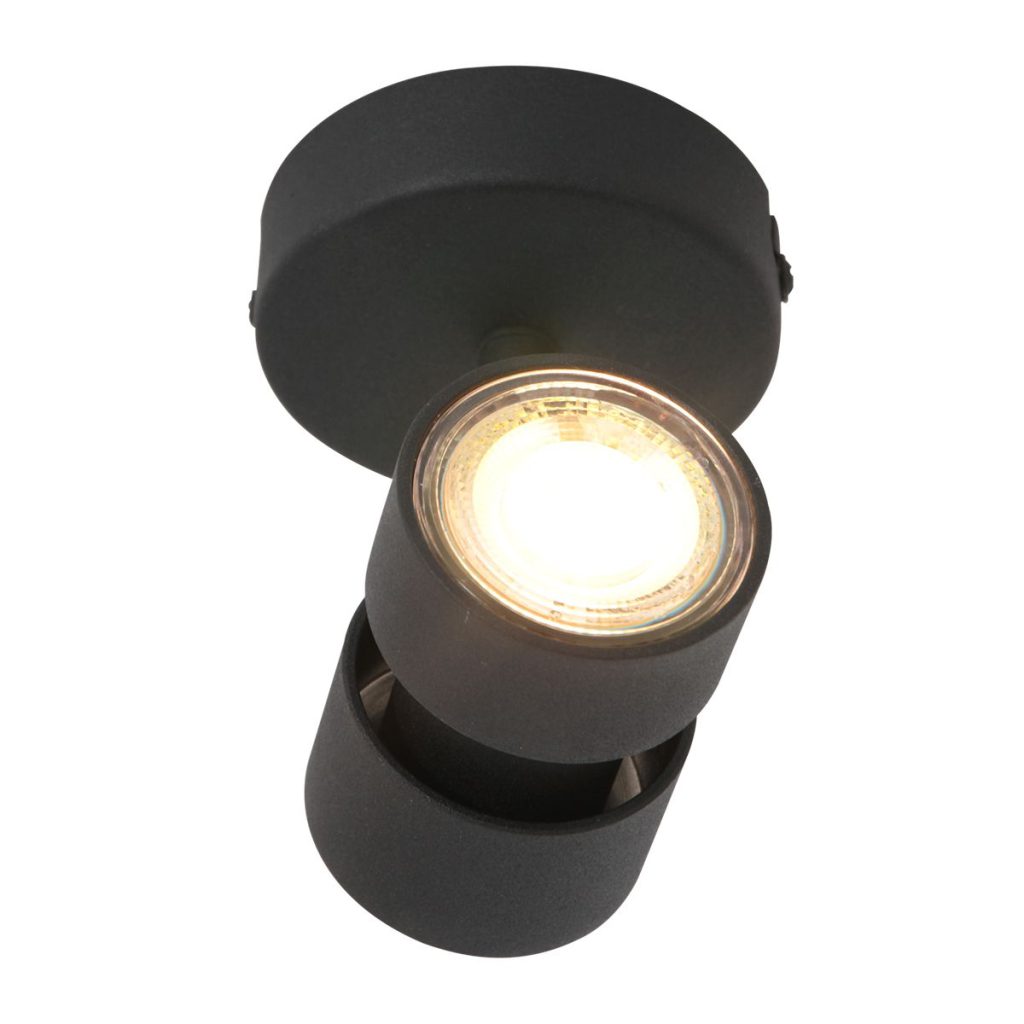 Moderne zwarte metalen spot Steinhauer Natasja led - Afbeelding 10