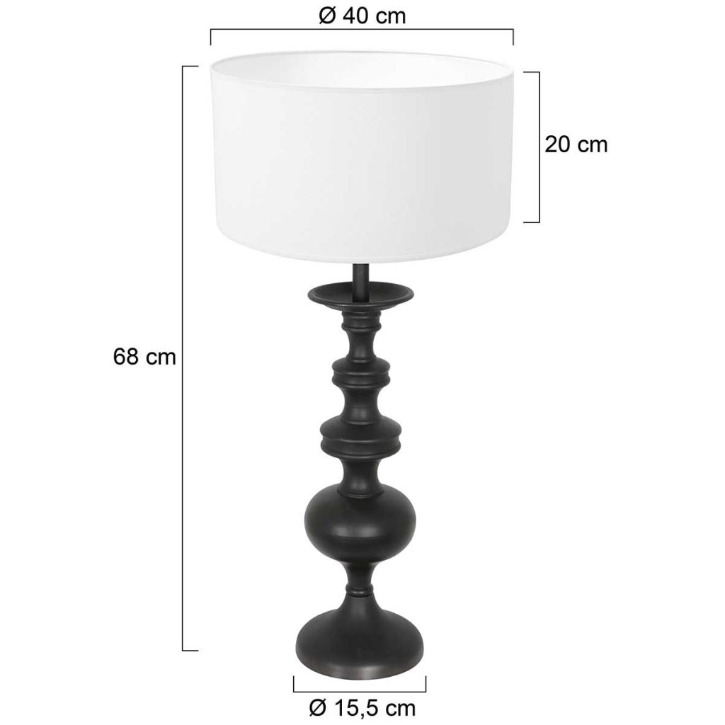annelighting-tafellamp-lyons-zwart-houtlinnen-ø40cm-e27-3482zw-1
