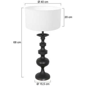 annelighting-tafellamp-lyons-zwart-houtlinnen-ø40cm-e27-3482zw-1