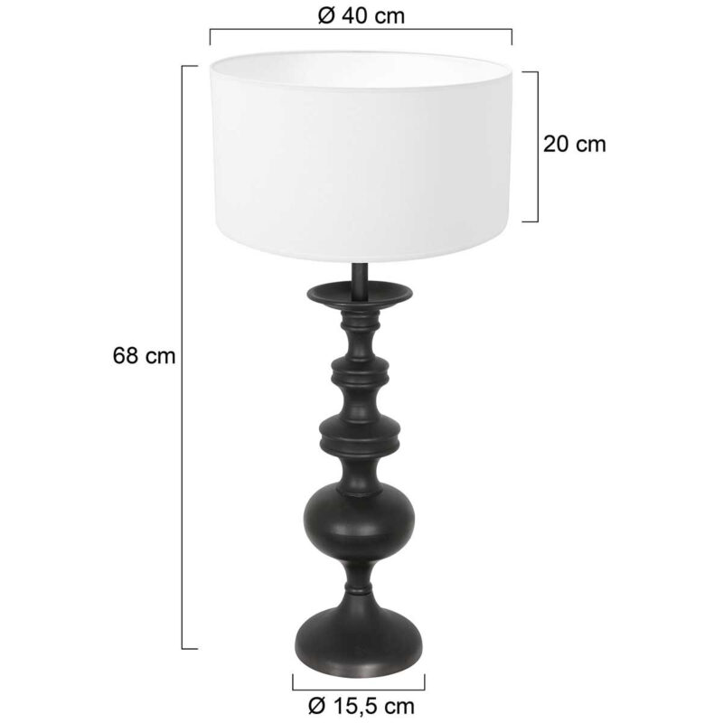 annelighting-tafellamp-lyons-zwart-houtlinnen-ø40cm-e27-3482zw-1