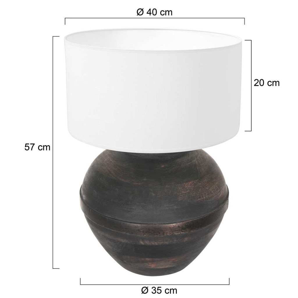 annelighting-tafellamp-lyons-zwart-houtstof-ø40cm-e27-3468zw-1