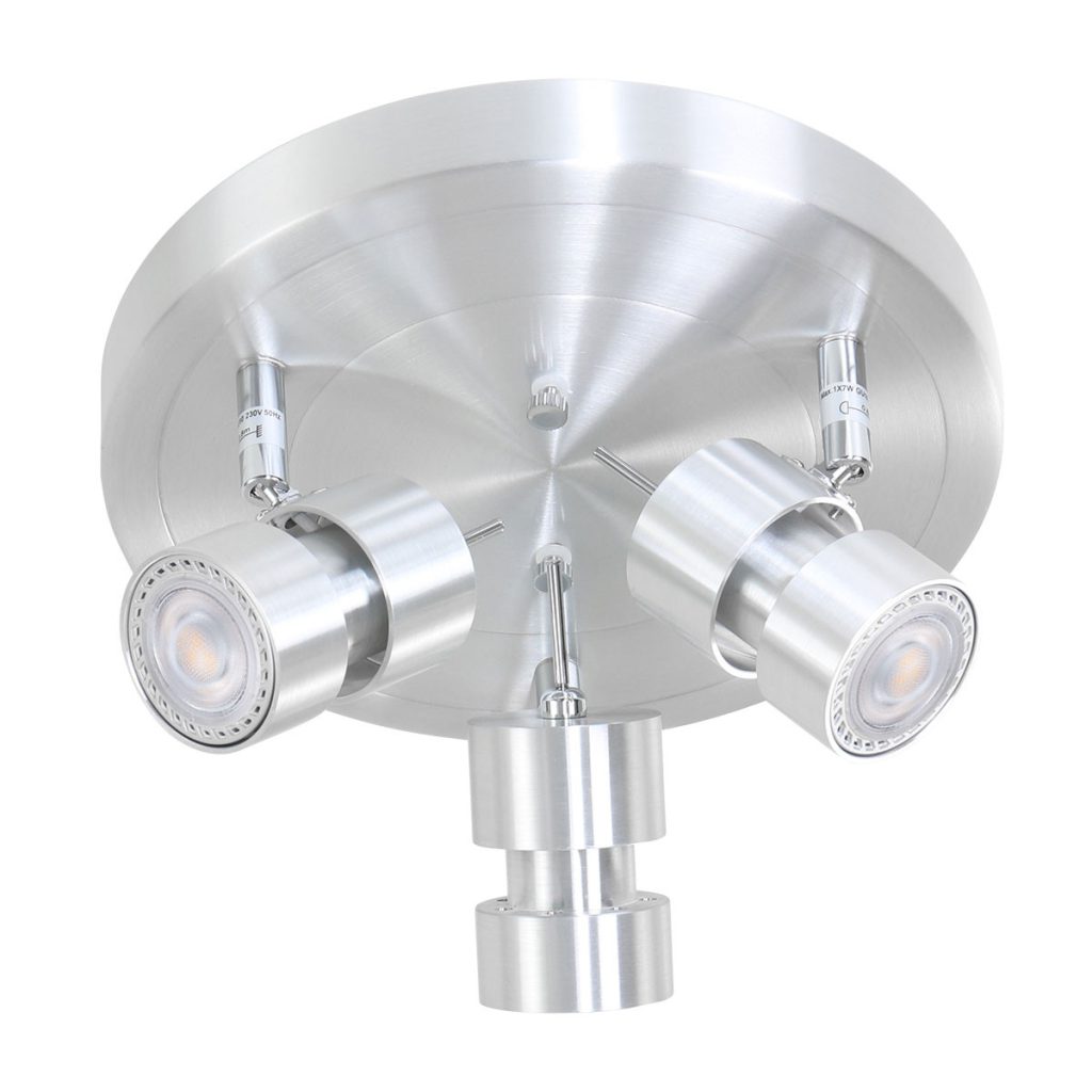 Moderne metalen stalen plafonnière Steinhauer Natasja led - Afbeelding 2