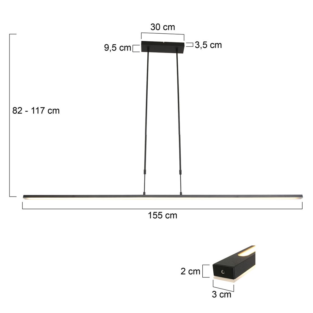 Moderne eettafel hanglamp Steinhauer Zelena led - Afbeelding 8