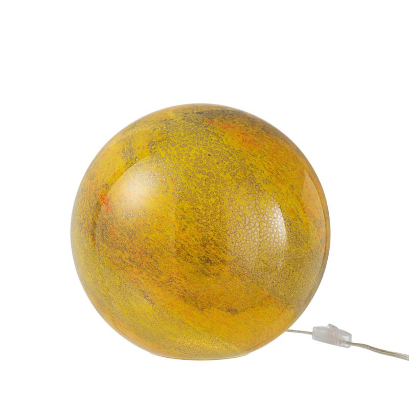 Moderne gele glazen bol tafellamp Jolipa Dany - Afbeelding 2