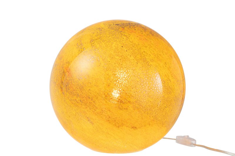 Moderne gele glazen bol tafellamp Jolipa Dany - Afbeelding 3
