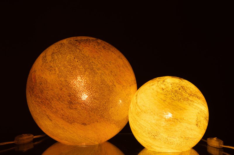 Moderne gele glazen bol tafellamp Jolipa Dany - Afbeelding 7