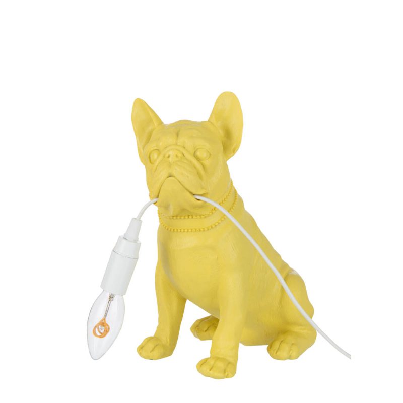 Moderne gele tafellamp hond Jolipa Bulldog poly - Afbeelding 2
