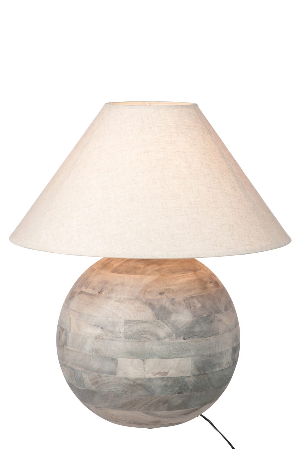Moderne grijze met beige tafellamp Jolipa Barn - Afbeelding 3