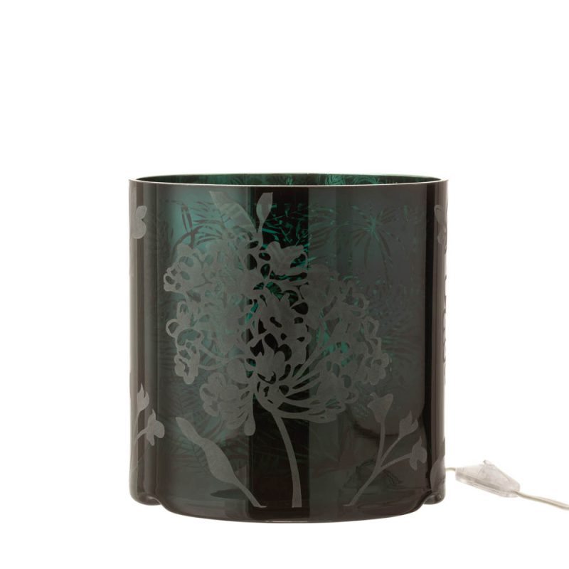 Moderne groene tafellamp bewerkt glas Jolipa Puck - Afbeelding 2