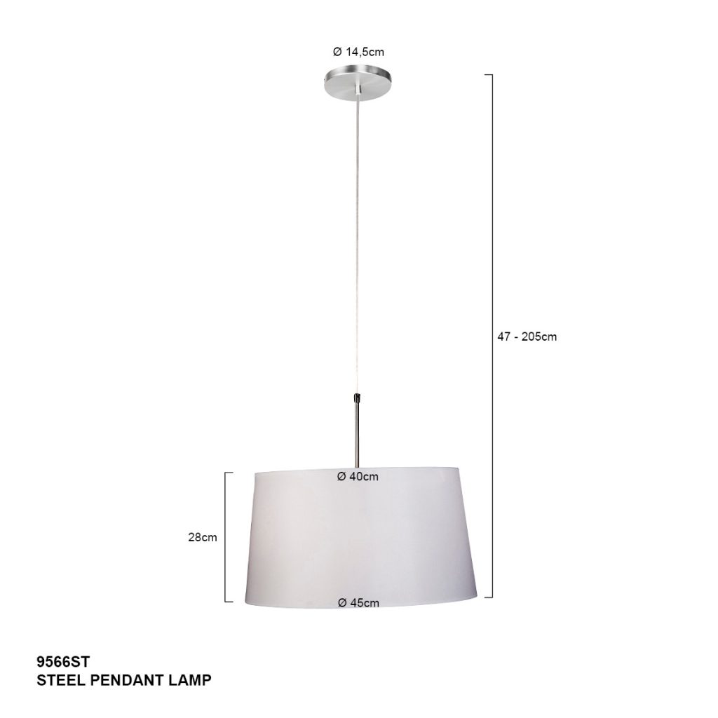 Moderne witte metalen hanglamp Steinhauer Sparkled light - Afbeelding 7