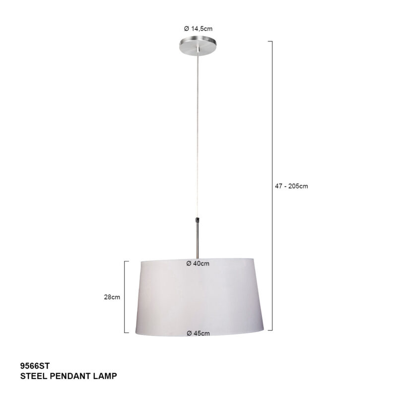 Moderne witte metalen hanglamp Steinhauer Sparkled light - Afbeelding 7