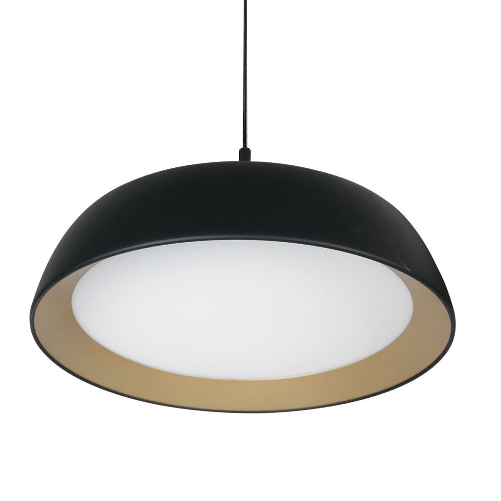 Moderne Hanglamp Zwart met Gouden Binnenkant Steinhauer Mykty - Afbeelding 11