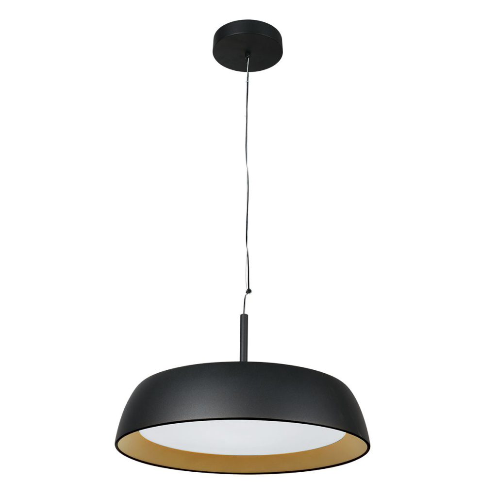 Moderne Hanglamp Zwart met Gouden Binnenkant Steinhauer Mykty - Afbeelding 13