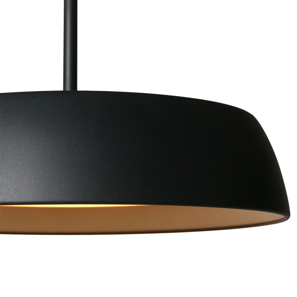 Moderne Hanglamp Zwart met Gouden Binnenkant Steinhauer Mykty - Afbeelding 4
