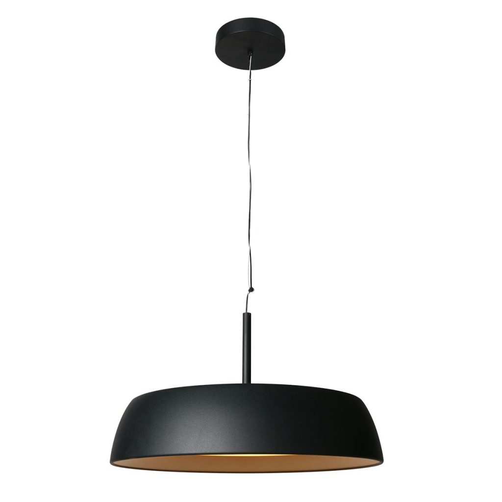 Moderne Hanglamp Zwart met Gouden Binnenkant Steinhauer Mykty - Afbeelding 8