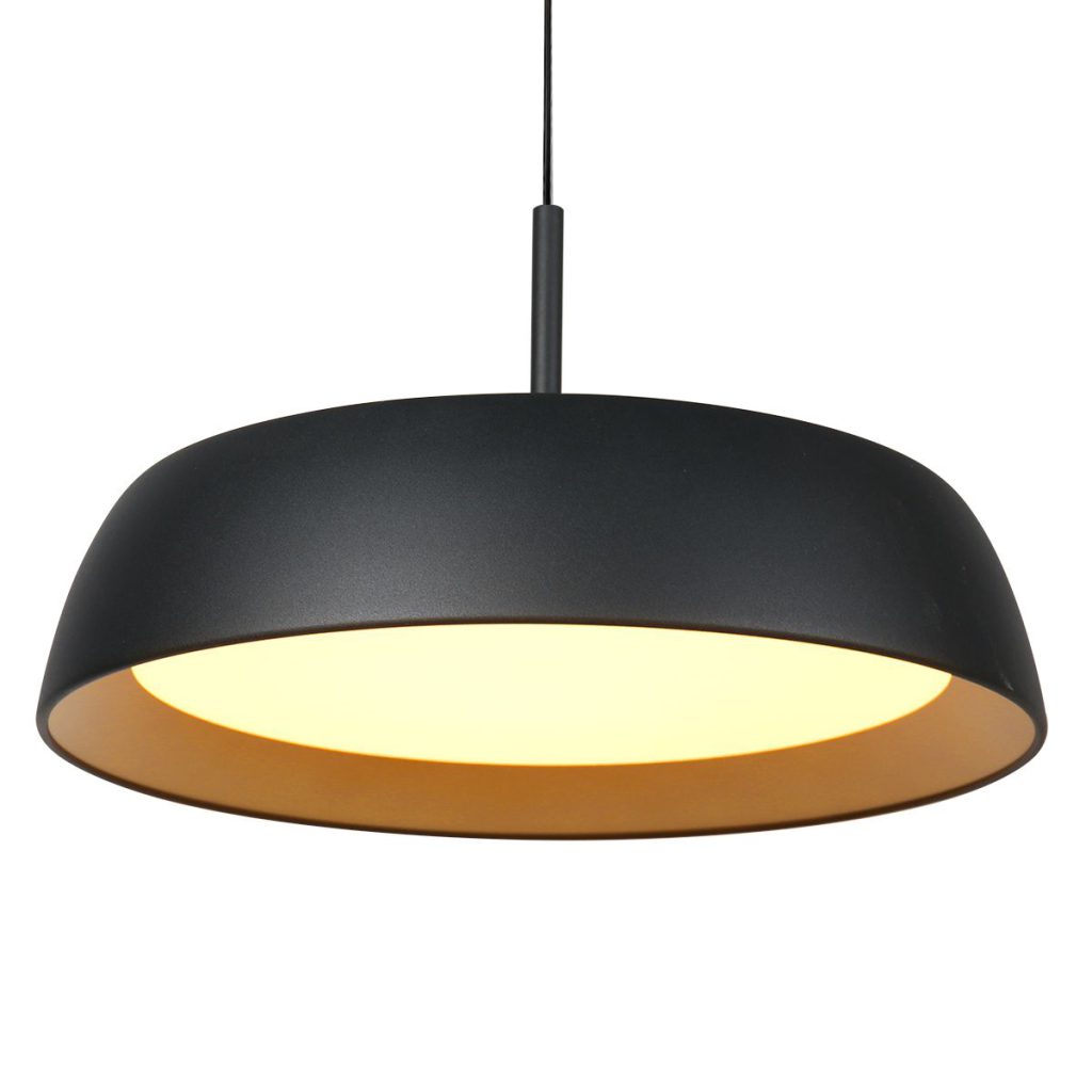 Moderne Hanglamp Zwart met Gouden Binnenkant Steinhauer Mykty - Afbeelding 10
