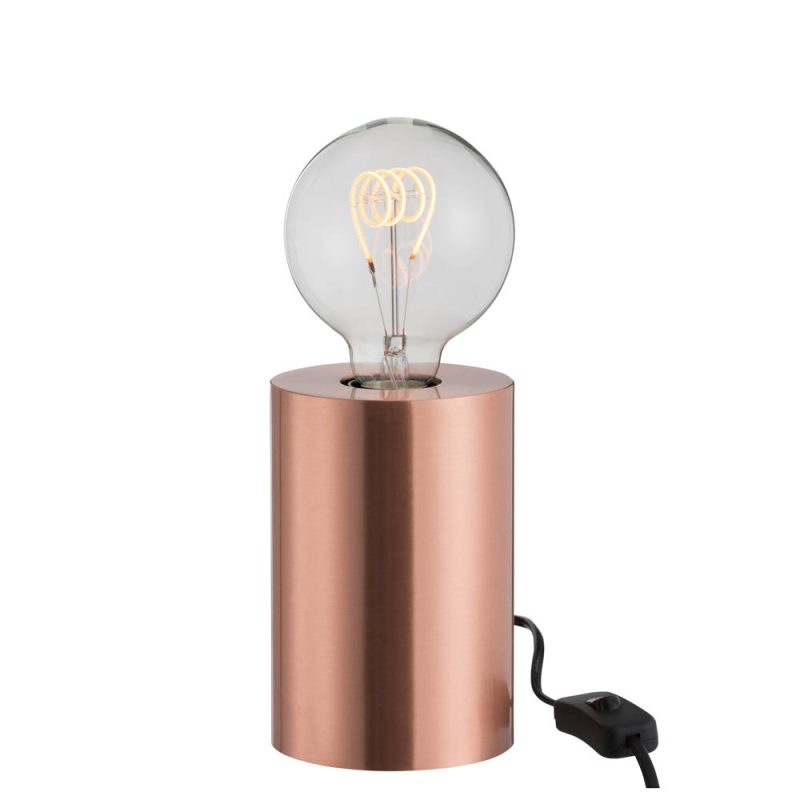 Moderne koperen tafellamp met rookglas Jolipa Tasha - Afbeelding 2