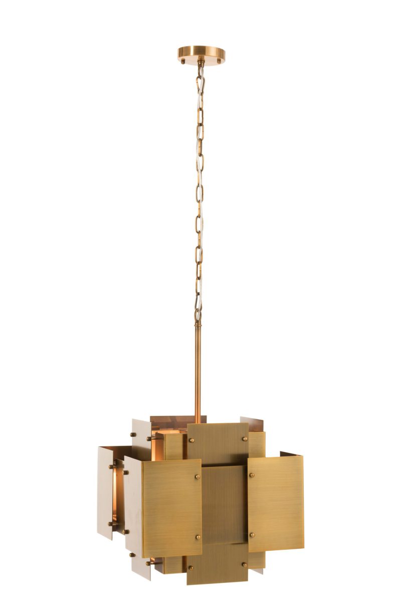 Moderne kubische gouden hanglamp Jolipa Angel - Afbeelding 3